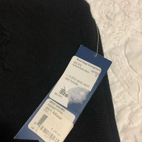 L.A.M.B. Black Hooded Sweater Vest - Picture 4 of 11